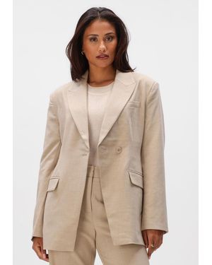 Minus Damen Blazers Mswelma Blazer - Natur