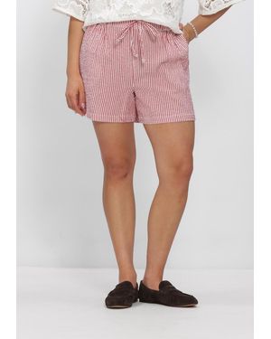 Pom Damen Hosen Shorts Seersucker - Pink
