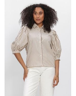 Ydence Damen Blusen Blouse Bobbie - Weiß