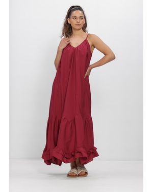 Y.A.S Damen Kleider Yassema Strap Long Dress S - Rot