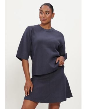 MSCH Copenhagen Damen Pullover & Cardigans Mschagatha East 3/4 Pullover - Blau