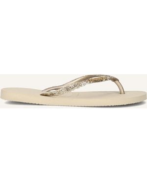 Havaianas Damen Pantoletten Slim Glitter - Schwarz