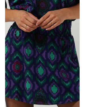Alix The Label Minirock Ladies Woven Ikat Mini Skirt - Blau