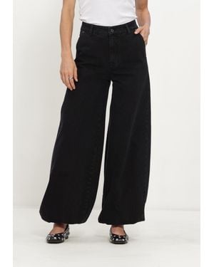 Haute L'Amitié Damen Jeans Denim Harem Tall Pant - Schwarz