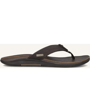 Reef Herren Pantoletten Leather Offshore - Schwarz