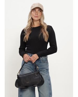 Boii Studios Damen Tops & T-Shirts Fenna O-Neck Tee Pointell - Schwarz