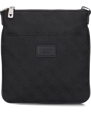 Guess Umhängetasche Strave Xbody Flat W Frnt Zpr Herren - Schwarz