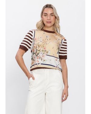 Liu Jo Damen Tops & T-Shirts Ecs Maglia Chiusa M/C - Weiß