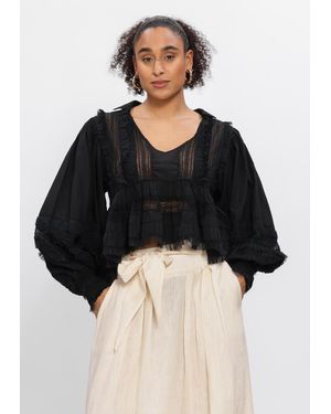Mes Demoiselles Damen Blusen Melody - Schwarz