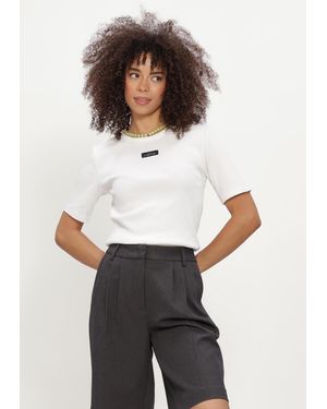 Haute L'Amitié Damen Tops & T-Shirts Vintage Rib Tee - Weiß