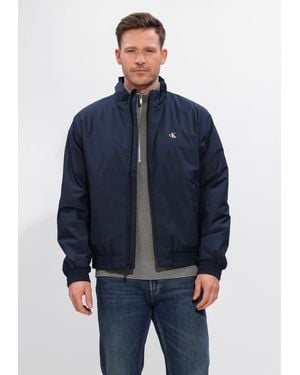 Calvin Klein Herren Jacken Ls Ripstop Padded Harrington Jkt - Blau