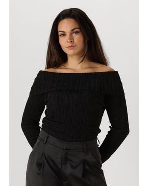 Gestuz Damen Tops & T-Shirts Silvigz Rib Ls Off Shoulder - Schwarz