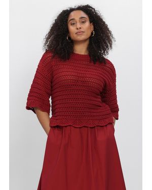 MSCH Copenhagen Damen Pullover & Cardigans Mschtabitha Fairyn 2 4 Pullover - Rot