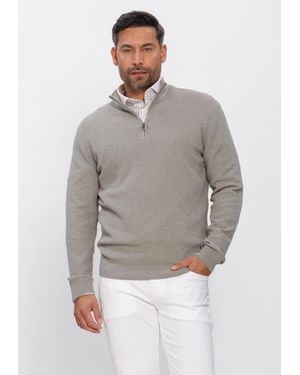 Profuomo Herren Pullover & Cardigans Structure - Grau