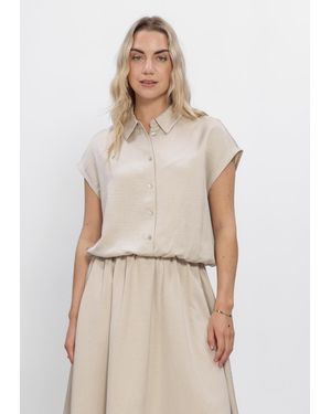 Simplee Damen Blusen Blouse - Natur