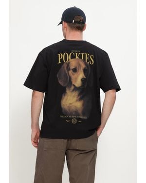 Pockies Herren Polos & T-Shirts Beagle Tee - Schwarz