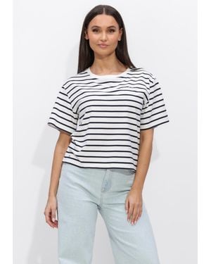 Nukus Damen Tops & T-Shirts Saartje Shirt Stripe - Blau