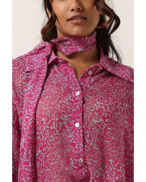 Goosecraft Bluse Gc Rosie Blouse Print - Rot