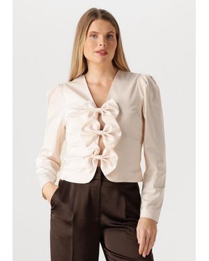 Dante6 Damen Tops & T-Shirts Soralla Bow Detail Top - Natur