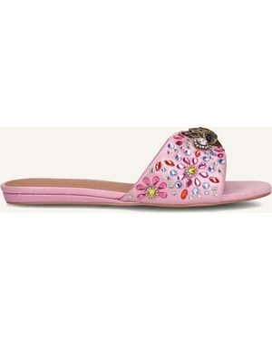 Kurt Geiger Damen Pantoletten Kensington Flat Sandal - Schwarz