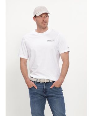 Tommy Hilfiger Herren Polos & T-Shirts Nautical Back Graphic Reg Tee - Weiß