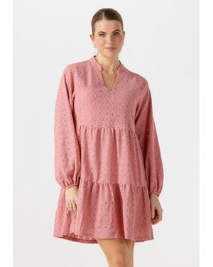 Object Damen Kleider Objlaila Gia L/S Re Short Dress - Pink