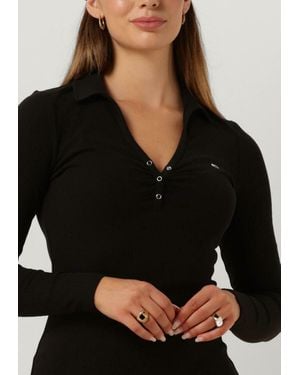 Tommy Hilfiger Minikleid Ls Polo Dress - Schwarz