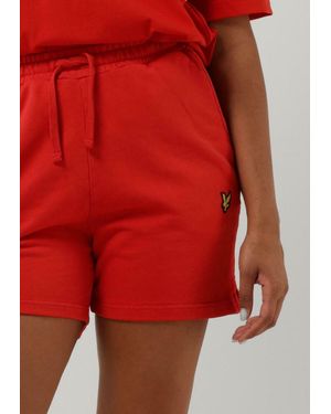 Lyle & Scott Kurze Hose Pigment Dye Sweatshort Damen - Rot