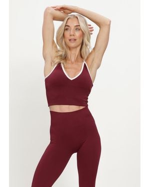 Aim'n Damen Tops & T-Shirts Shape Seamless Cross Back Bralette - Rot