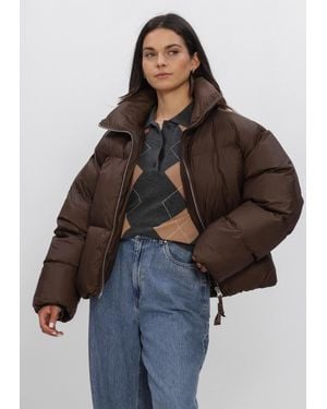 Second Female Damen Jacken Riya Puffer Jacket - Braun