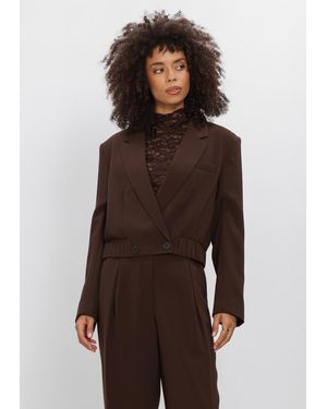 Dante6 Damen Blazers Reilley Cropped Blazer-Jacket - Braun