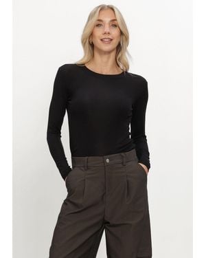 WITHBLACK Damen Tops & T-Shirts Wbljosefine Ls Tee - Schwarz
