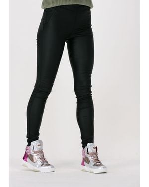 Object Damen Hosen Objbelle Mw Coated Leggings No - Schwarz
