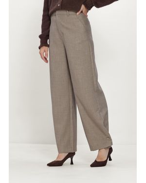 RUBY TUESDAY Damen Hosen Clendis Tappered Button Detail Pants - Grau