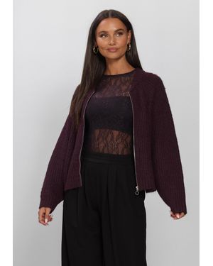 EDITED Damen Pullover & Cardigans Rani Bomber Cardigan - Braun