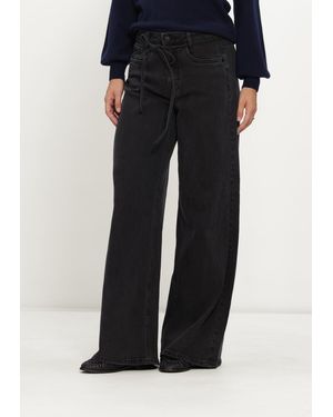 My Essential Wardrobe Damen Jeans Mwkaro 144 Mid X-Wide - Schwarz