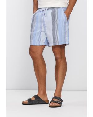 Tommy Hilfiger Herren Hosen Tjm Textured Stripe Short Ext - Blau