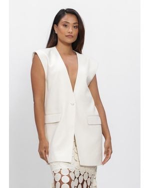 Copenhagen Muse Damen Blazers Cmtailor-Waistcoat - Weiß