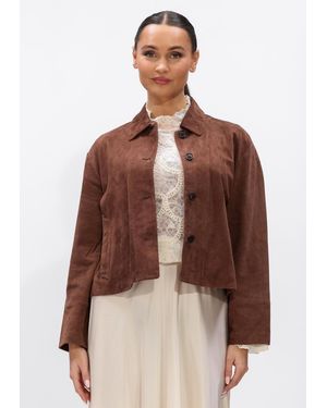 STUDIO AR Damen Jacken Elaine Goat Suede - Braun