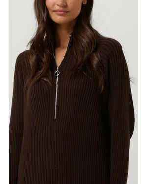 Y.A.S Y.A. Midikleid Yasmavi Ls Knit Midi Zipper Dress Damen - Schwarz