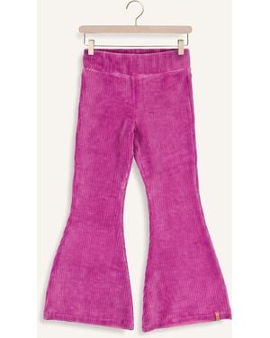 Nixnut Mädchen Hosen Basic Flared - Pink