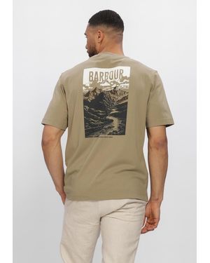Barbour Herren Polos & T-Shirts Morden Relaxed Graphic T-Shirt - Natur