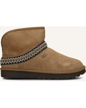 UGG Damen Stiefel Classic Mini Crescent - Schwarz