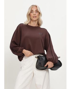 Alix The Label Damen Pullover & Cardigans Ladies Knitted Piping Sweater - Braun