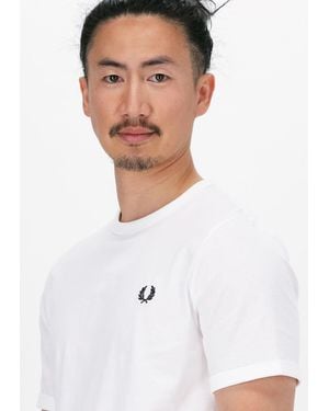 Fred Perry T-Shirt Ringer T-Shirt Herren - Weiß
