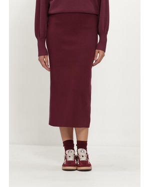 Object Damen Röcke Objreynard Hw Knit Skirt - Rot