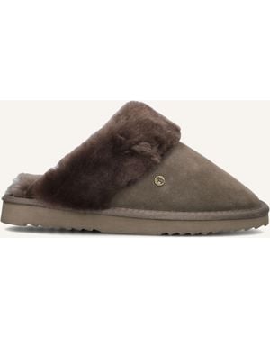 Warmbat Damen Hausschuhe Flurry - Schwarz
