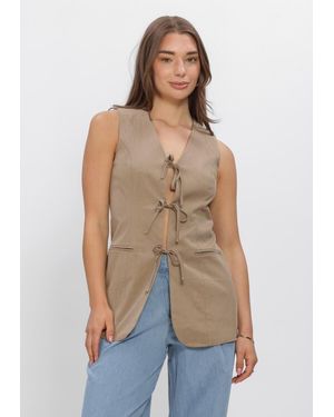 ROUGE EDIT Damen Blazers Rouetienne S/L Waistcoat - Natur