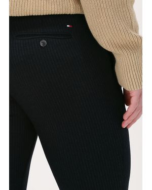 Tommy Hilfiger Hose Bleecker Jersey Pinstripe - Schwarz