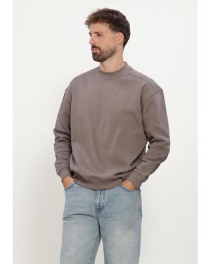 Genti Herren Pullover & Cardigans Sweat Crew - Grau